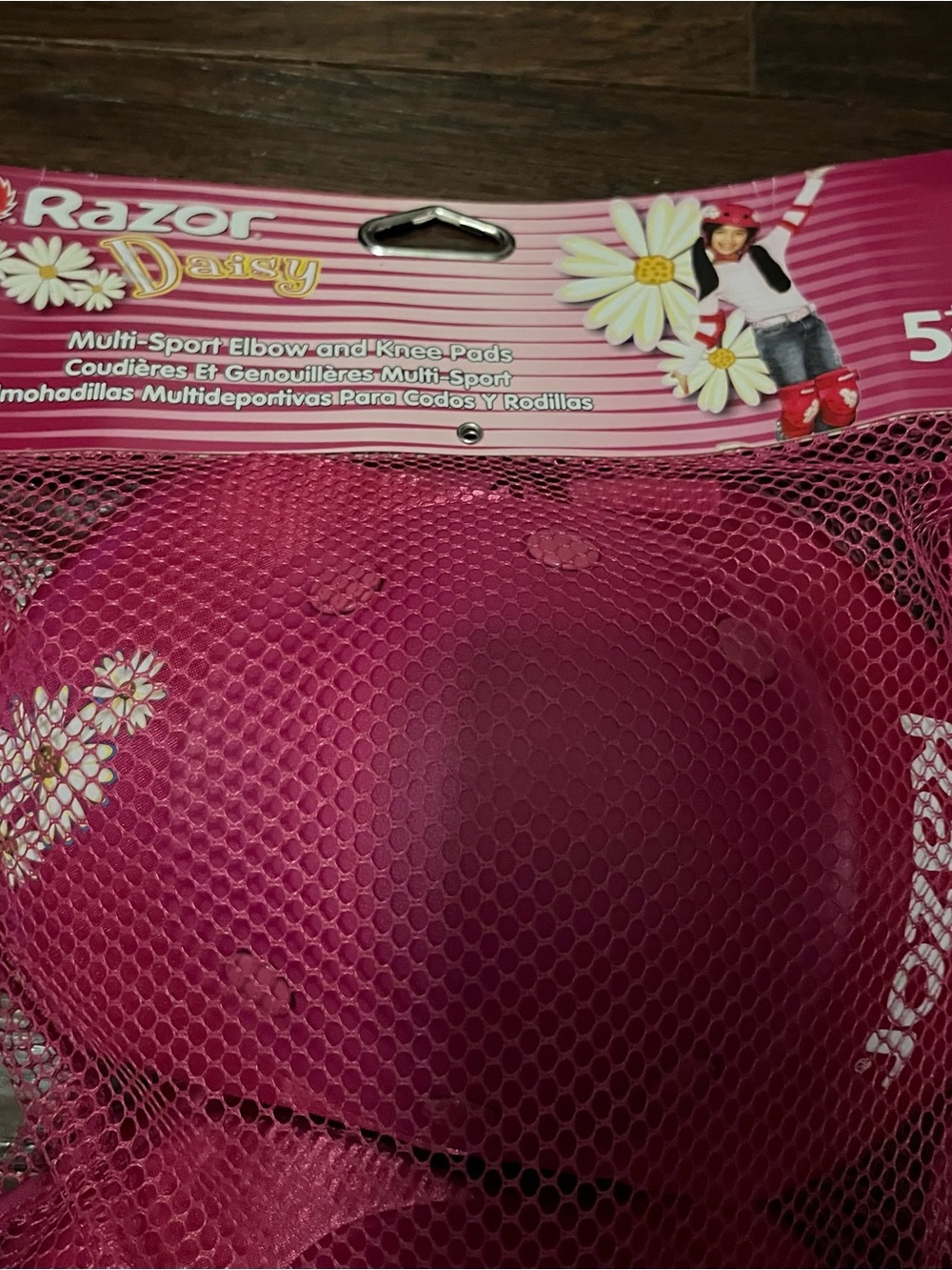 Razor Pink Daisy Multi-Sport Elbow & Knee Pad Set